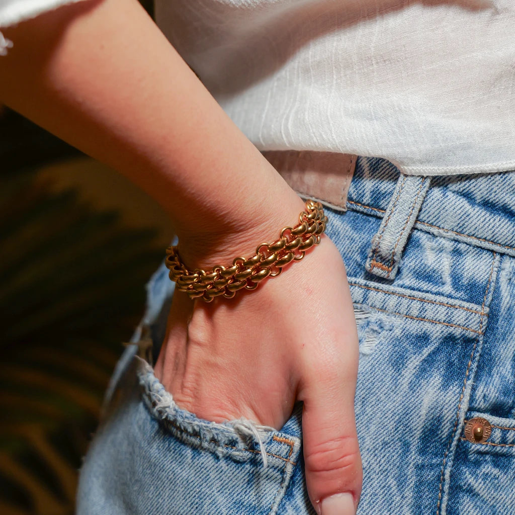 Double Chain Bracciale